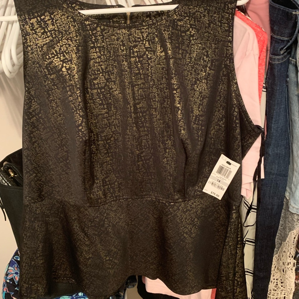 Alfani sleeveless peplum blouse
